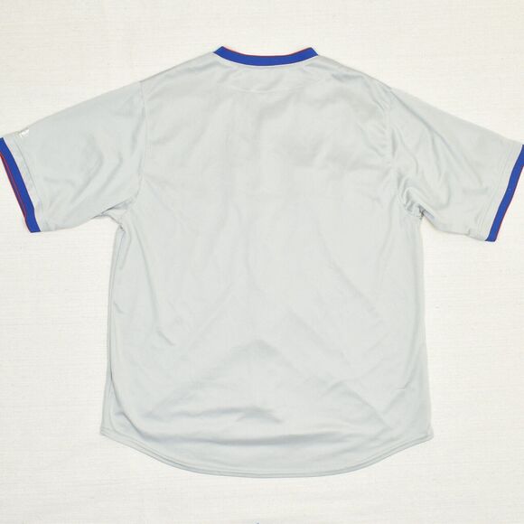 True Fan MLB Men Snap Button Polyester Gray Size XL Texas Rangers Jersey - Picture 3 of 8